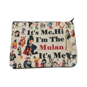 Disney Mulan Cosmetic Bag Makeup Pouch Zippered Travel‎ Bag Accessories